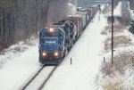 CR 6739 leads OIPI west past LEHL MP 68.8 on this snowy day